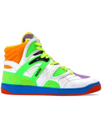 Gucci Sneaker alta donna Basket con GG - Multicolore