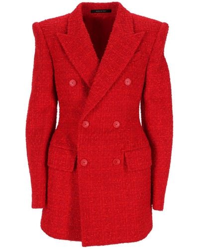 Balenciaga Giacca blazer in tweed - Rosso