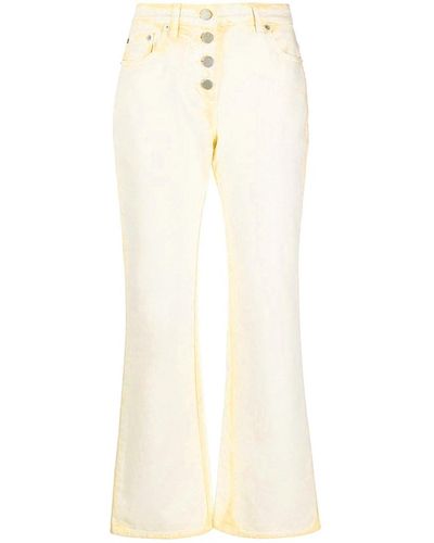 Alberta Ferretti Jeans bootcut con lavaggio acido - Bianco