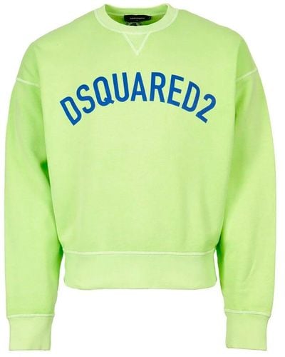 DSquared² Felpa in cotone con logo - Verde