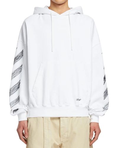 Off-White c/o Virgil Abloh Scribble Diag Hood Sweatshirt - Weiß