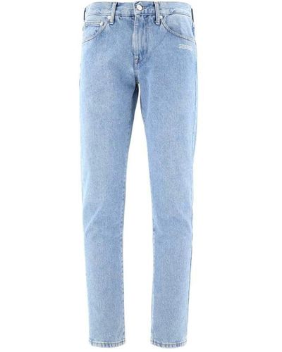 Off-White c/o Virgil Abloh Jeans in cotone e denim - Blu
