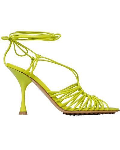 Bottega Veneta Sandali di pelle verde di lusso - Giallo