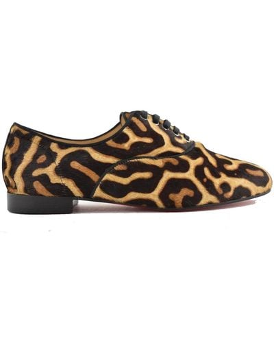 Christian Louboutin Nuove scarpe leopardate Fred - Marrone