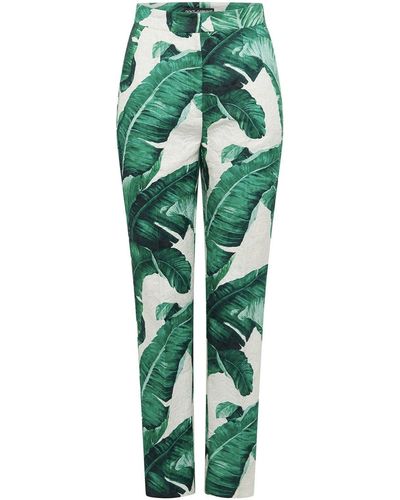 Dolce & Gabbana Pantaloni a foglia di banana - Verde