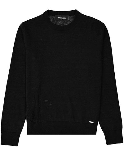 DSquared² Maglione effetto strappato - Nero