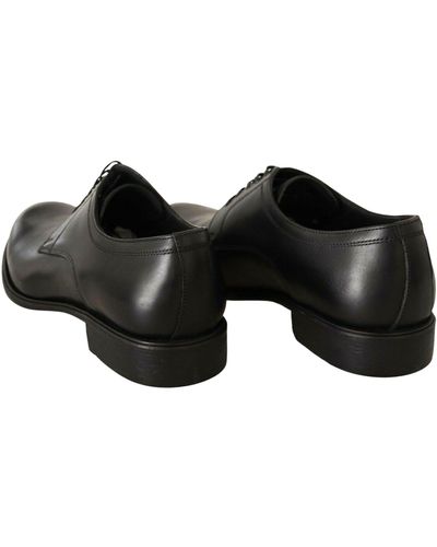 Dolce & Gabbana E Leder Derby Formelle Schuhe - Schwarz