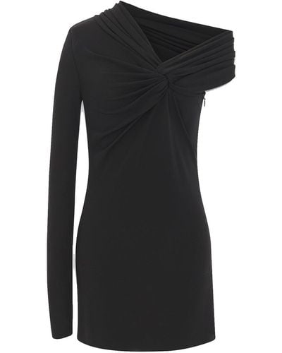 Saint Laurent One Sleeve Dress - Black