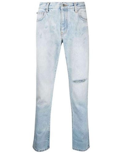 Off-White c/o Virgil Abloh Jeans in denim di cotone - Blu