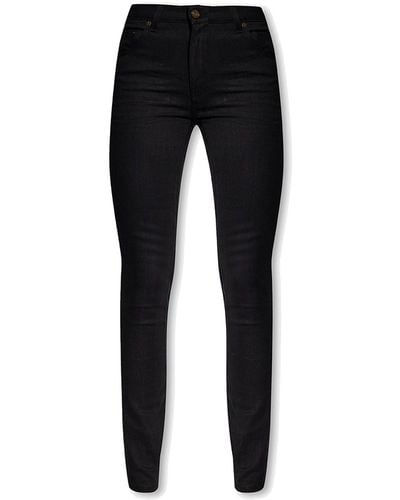 Saint Laurent Jeans skinny in denim di - Nero