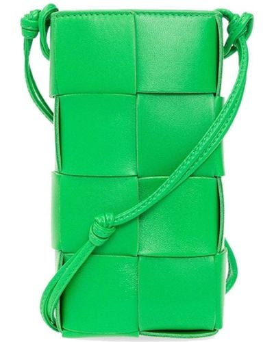 Bottega Veneta Leather Phone Case - Green