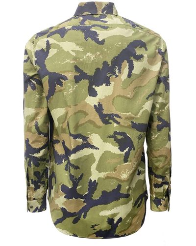Valentino Camouflage Armee Hemd - Grün