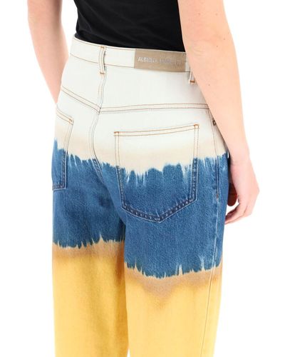 Alberta Ferretti Ozeanische Tie-Dye Jeans - Blau