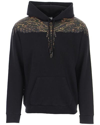 Marcelo Burlon Felpa con ali di grizzly - Nero