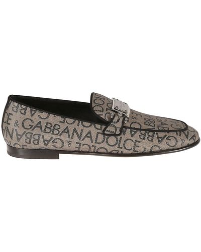 Dolce & Gabbana Jaquard Loafers - Black