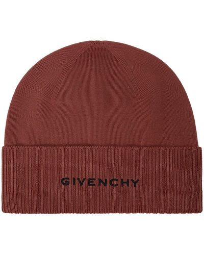 Givenchy Cappello con logo in lana - Rosso