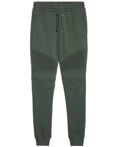 Balmain Pantaloni da ginnastica in cotone con logo - Verde