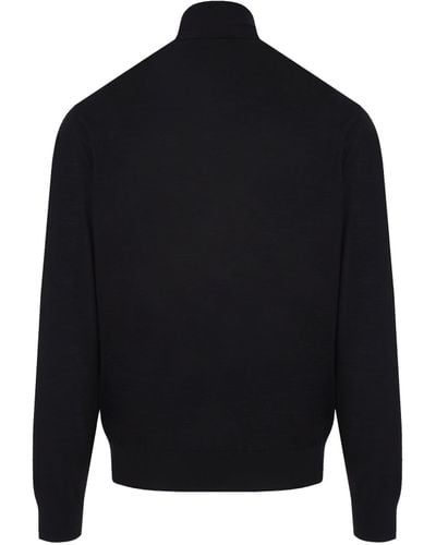 Prada Logo-Pullover aus Wolle - Schwarz