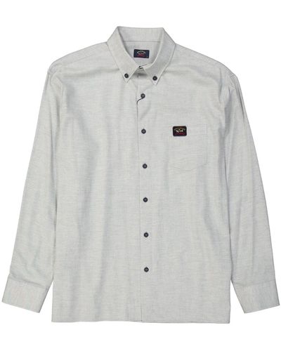 Paul & Shark Camicia in cotone con logo - Grigio