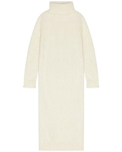 Saint Laurent Maglione extra lungo in mohair - Bianco