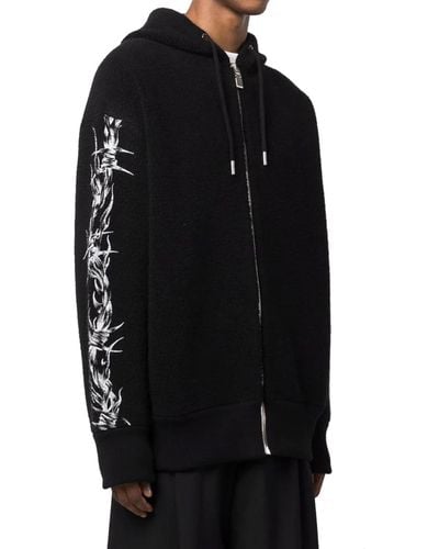 Givenchy Kapuzenpullover aus Wolle mit Reißverschluss - Schwarz