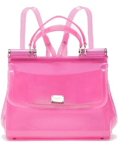 Dolce & Gabbana Sicily Rubber Backpack - Pink