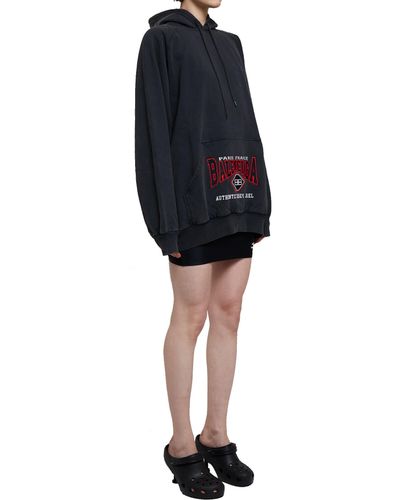 Balenciaga Oversize-Sweatshirt - Schwarz