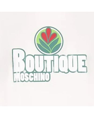 Boutique Moschino Baumwoll-Logo T-Shirt - Weiß