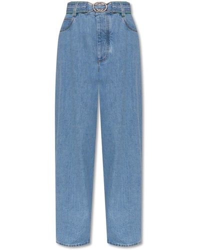 Bottega Veneta Jeans in denim a gamba larga - Blu