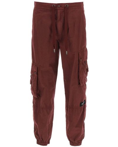 Dolce & Gabbana Pantaloni con tasca cargo - Rosso