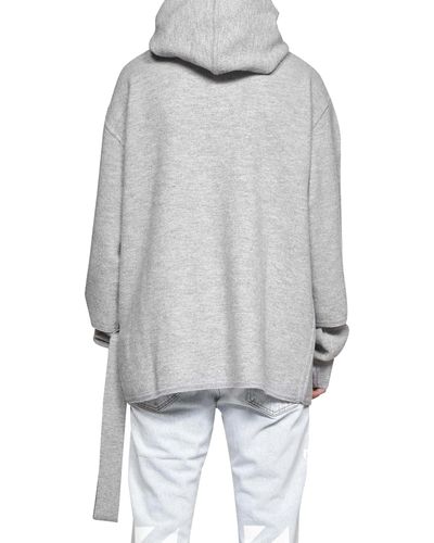 Off-White c/o Virgil Abloh Sweatshirt aus Wolle - Grau