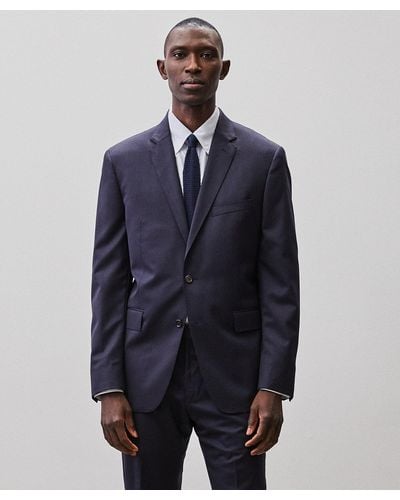 Todd Synder X Champion Sutton Suit Jacket In Italian Natural Stretch Navy Wool - Blue