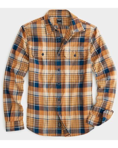 Todd Synder X Champion Yellow Blue Two-pocket Flannel Shirt