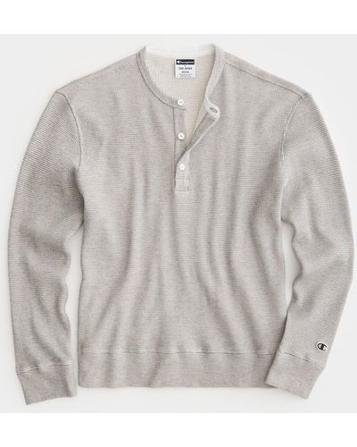 Todd Synder X Champion Relaxed Waffle Henley - Gray