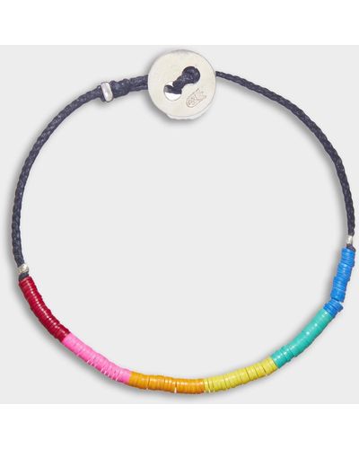 Scosha Classic Beach Bracelet In Rainbow - Blue