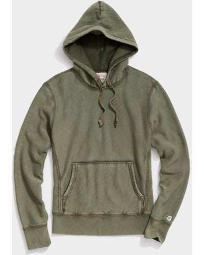 Todd Synder X Champion Champion Sun-faded Midweight Popover Hoodie Sweatshirt - Green