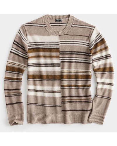Todd Synder X Champion Linen Split-stripe Sweater - Brown