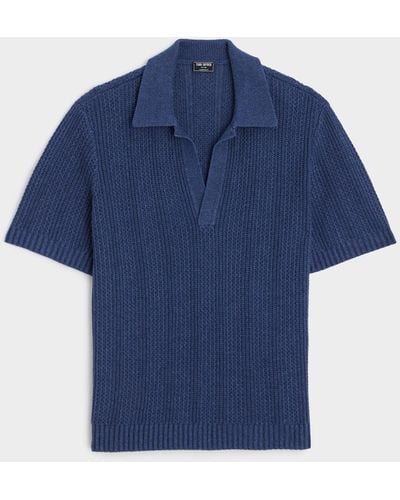 Todd Synder X Champion Relaxed Cotton Hemp Polo - Blue