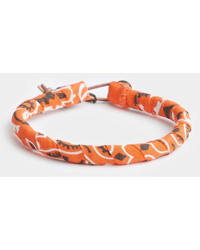 Mikia Bandana Cotton Bracelet - Orange