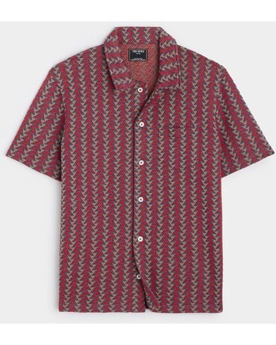 Todd Synder X Champion Triangle Knit Jacquard Shirt - Red