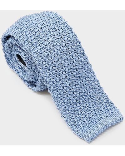 Todd Synder X Champion Italian Silk Knit Tie - Blue