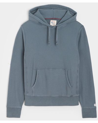 Todd Synder X Champion Midweight Popover Hoodie Sweatshirt - Blue