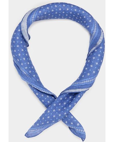 Todd Synder X Champion Linen Geo Neckerchief In Blue