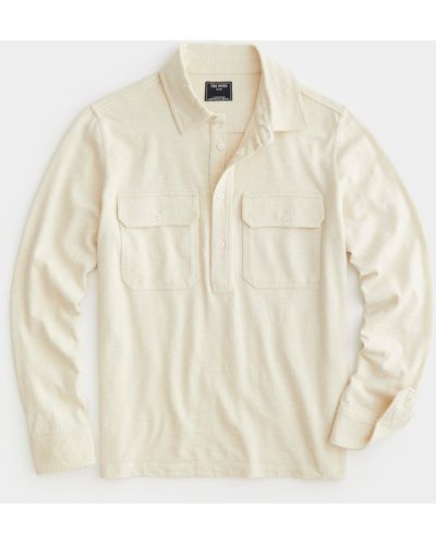Todd Synder X Champion Utility Popover Polo Shirt - Natural