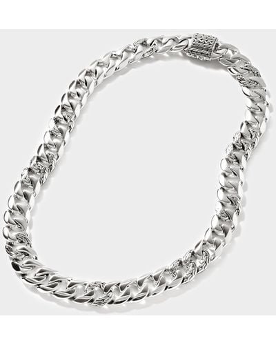 John Hardy Sterling Silver Curb Chain Necklace, 14mm - Metallic