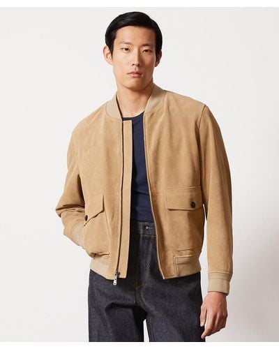 Todd Synder X Champion Italian Suede Bomber - Natural