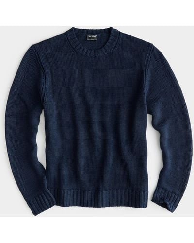 Todd Synder X Champion Italian Linen Crewneck Sweater - Blue