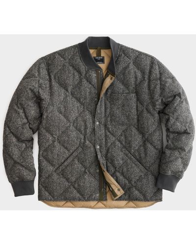 Todd Synder X Champion Quilted Down Snap Bomber - Gray