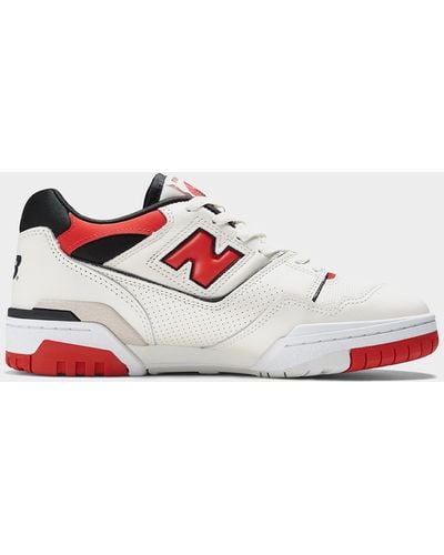 New Balance Sea Salt And Red 550 Sneakers Men - White