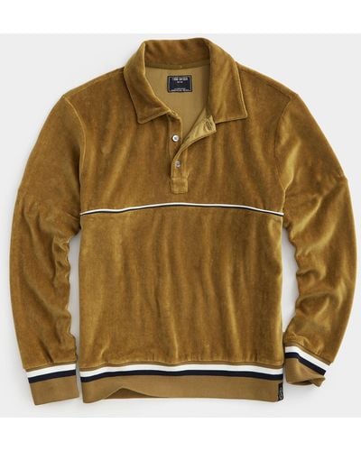 Todd Synder X Champion Velour Polo With Piping - Multicolor